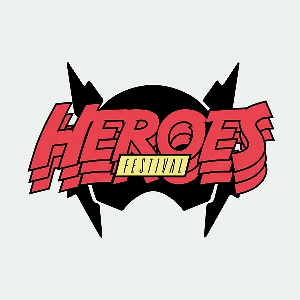 logo with the words Heroes Festival